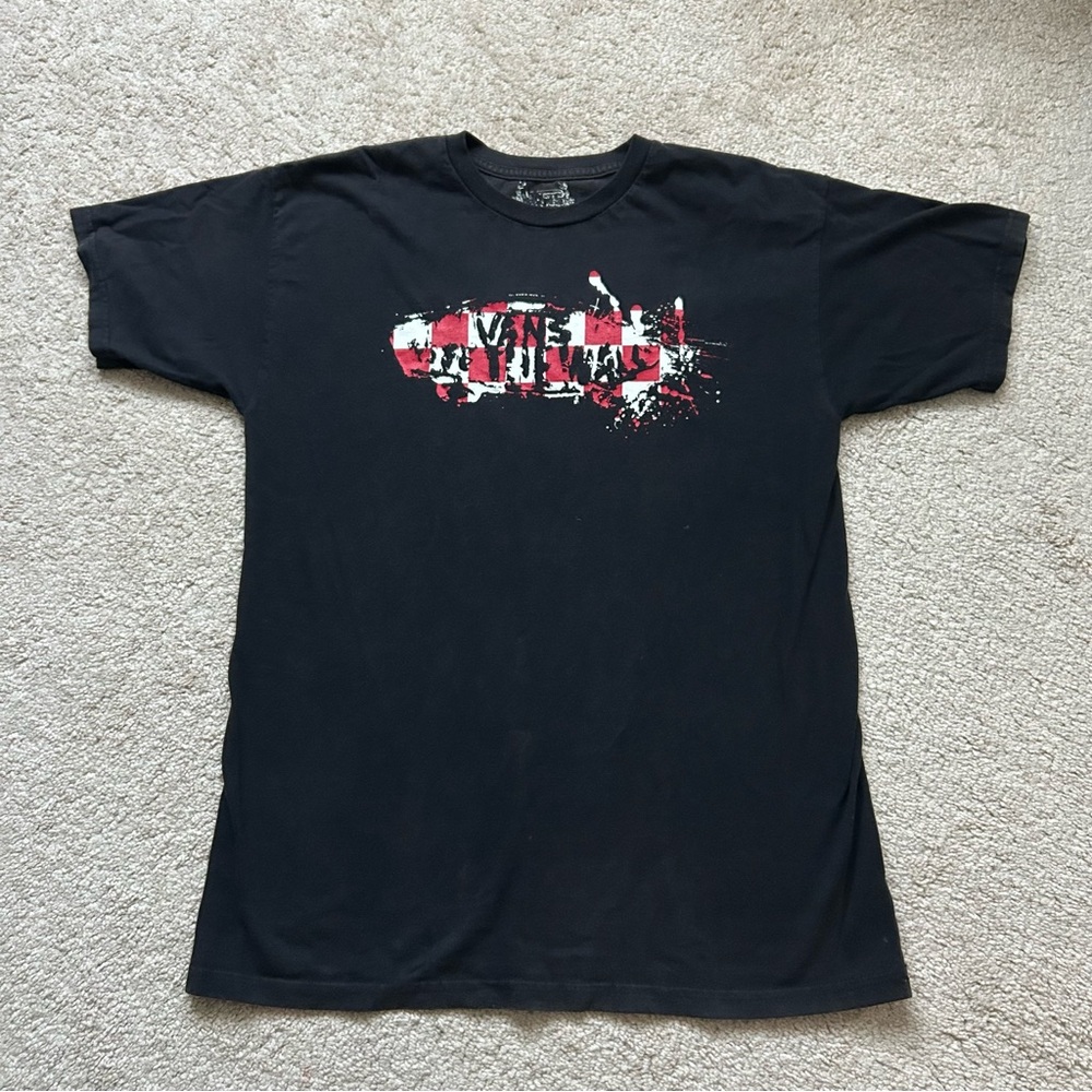 Vans Black and Red Graphic Tee
